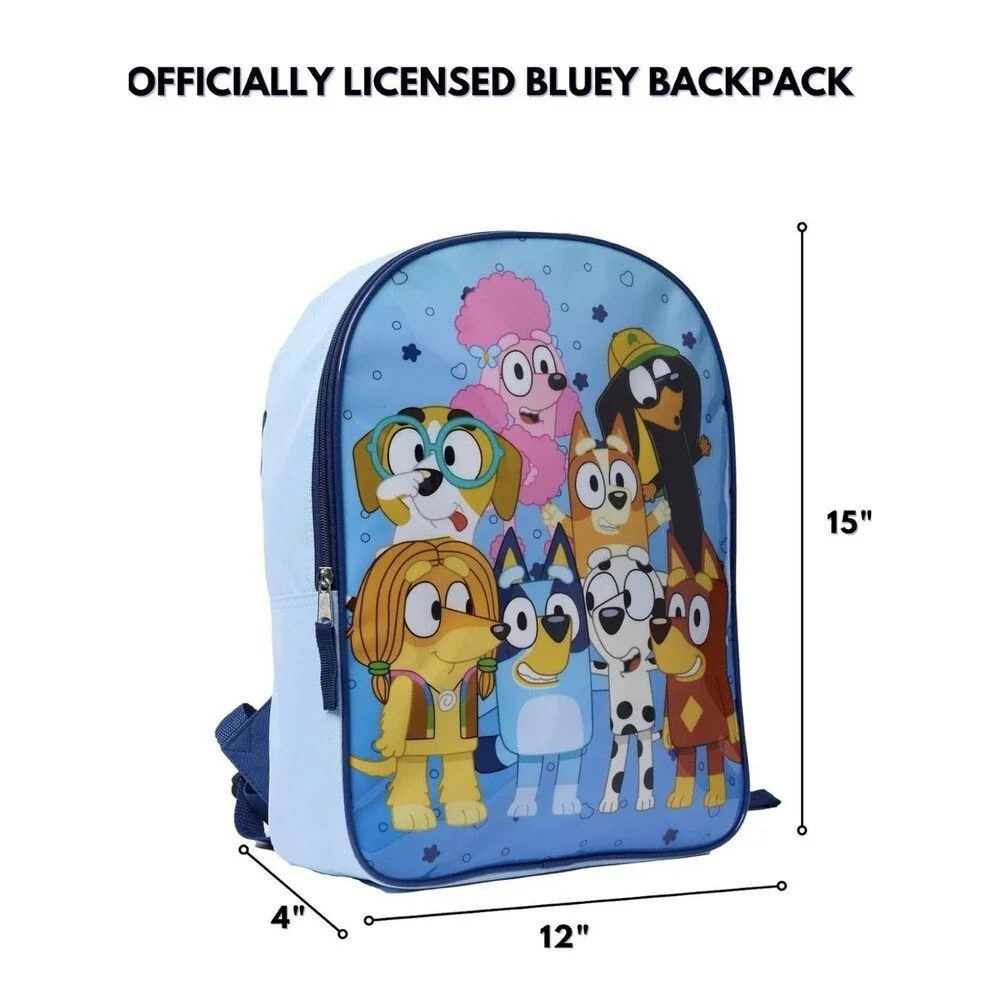 New Bluey & Bingo & 6 of Their Friends Backpack Chloe,Coco,Honey,Indy,Snickers &